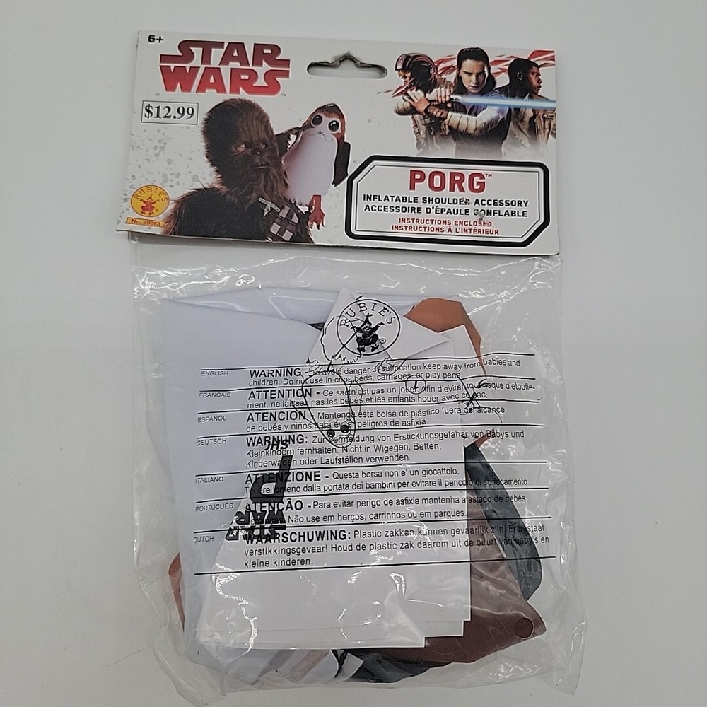 Star Wars Inflatable Porg Creature for Costume or Cosplay Shoulder Accessory